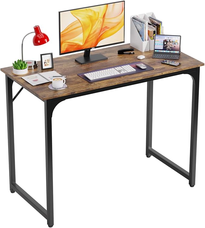PayLessHere 32/39/47 inch Computer Desk Study Writing Table, Adjustable feet, Modern Furniture for Home Office (1, Vintage, 39 inch) by PayLessHere