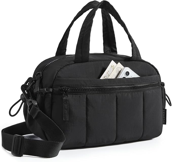 BAGSMART Duffle Bag for Travel, Gym Bag for Women, Weekender Carry on Bag | PVC Wet Pocket, Airline Approved Personal Carry-on Size, Fits Under-seat, One Bag for Gym, Travel, Hospital, Overnight by BAGSMART