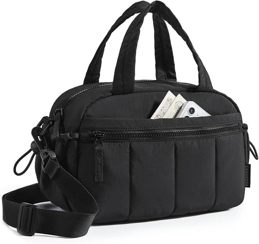 BAGSMART Duffle Bag for Travel, Gym Bag for Women, Weekender Carry on Bag | PVC Wet Pocket, Airline Approved Personal Carry-on Size, Fits Under-seat, One Bag for Gym, Travel, Hospital, Overnight by BAGSMART