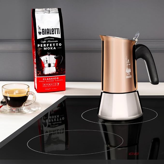 Bialetti - New Venus Induction, Stainless Steel Stovetop Espresso Coffee Maker, Suitable for all Types of Hobs, 6 Cups (7.9 Oz), Copper,Silver - Image 4