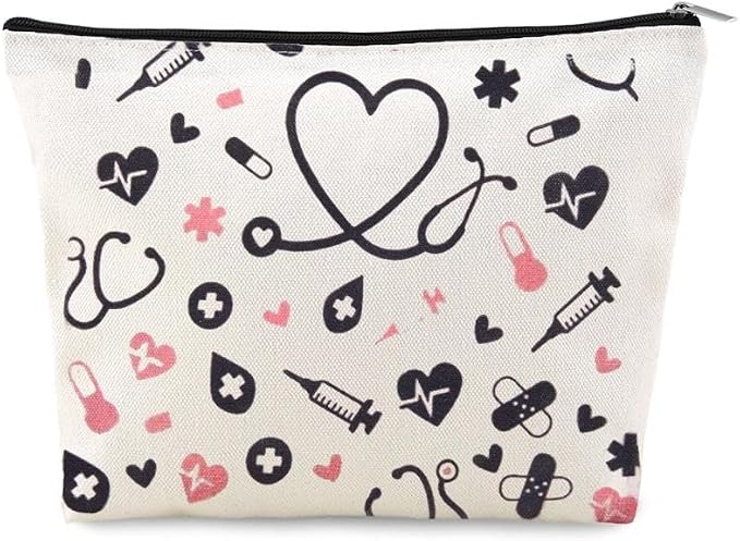 Small Home Medical Bag Pouch Nurse Pocket Protector Pouch Pharmacist Doctor Bag Accessories for Women Family Emergency Medical Kit Nursing Student Essential Supplies for Clinicals Canvas First Aid Bag by YangQian