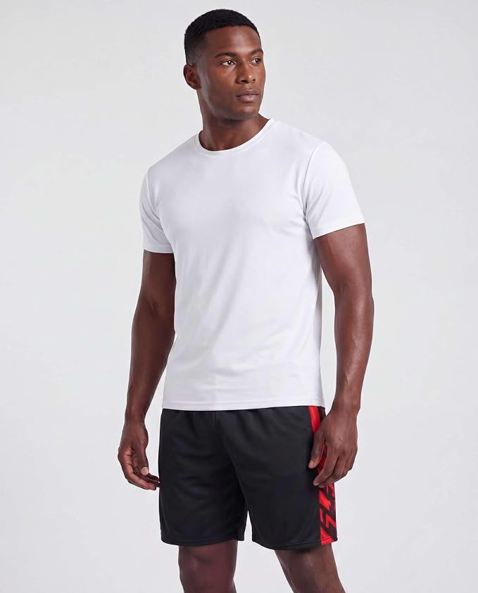 5 Pack Men's Mesh Shorts Athletic Basketball Sports Gym Workout Pockets | Cooling Moisture-Wicking, 9", Long, Quick-Dry, Breathable, Elastic Drawstring Waistband. Running, Exercise, Soccer, Training. - Image 3