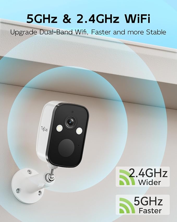 2K Solar Security Cameras Wireless Outdoor, 5G/2.4G Dual WiFi | Powered by Sun Rechargeable Battery Backup, Color Night Vision, PIR AI Motion Detection, 2 Way Talk, IP66, Works with Alexa - Image 2