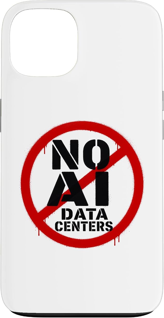 No AI Data Centers – Simple Minimal Spray Paint Style Text Case for iPhone 13 by Unknown