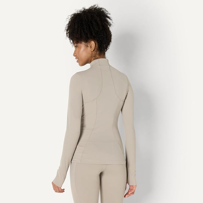 Amazon Essentials Women's Active FormFlex Buttery Soft Slim Fit Quarter Zip Long Sleeve Pullover Jacket - Image 2
