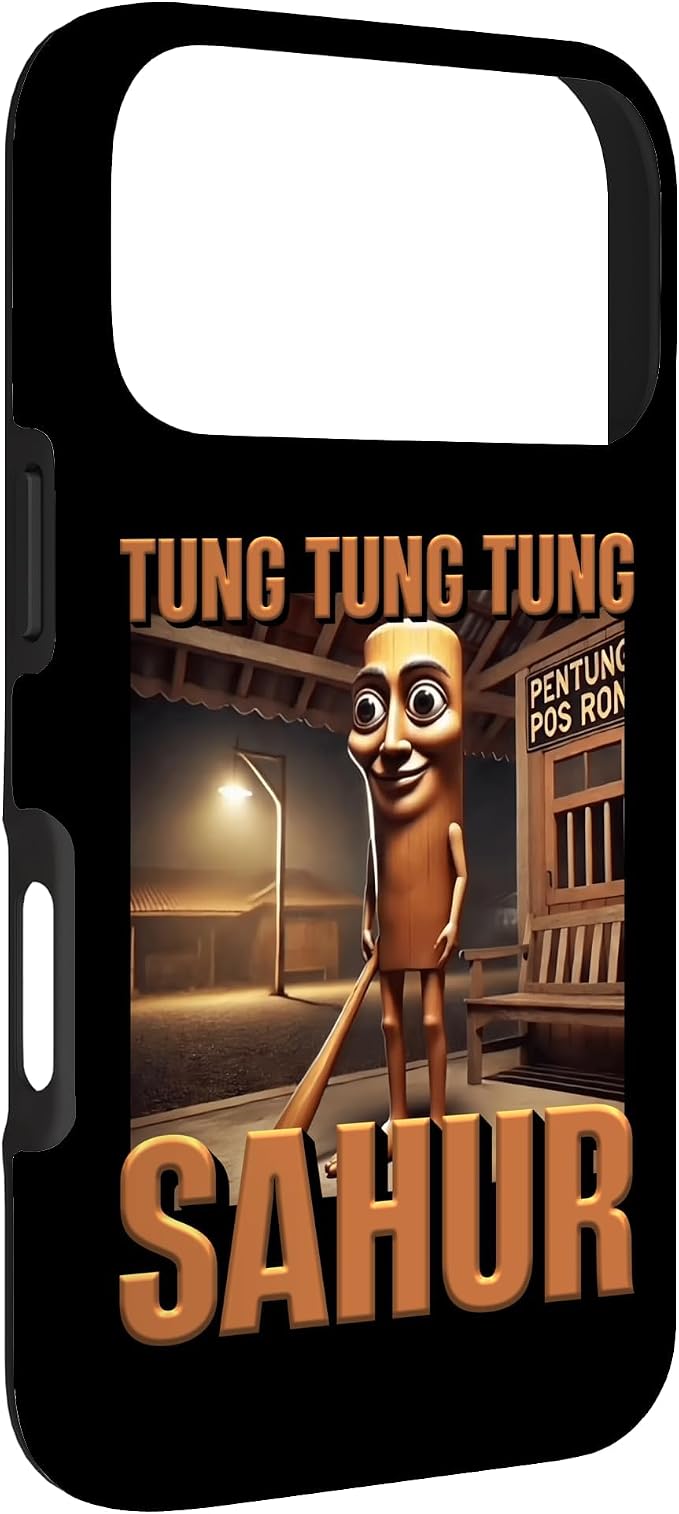 Internet Hilarious Meme AI Character Tung Tung Tung Sahur Case for iPhone 17 Pro - Image 3