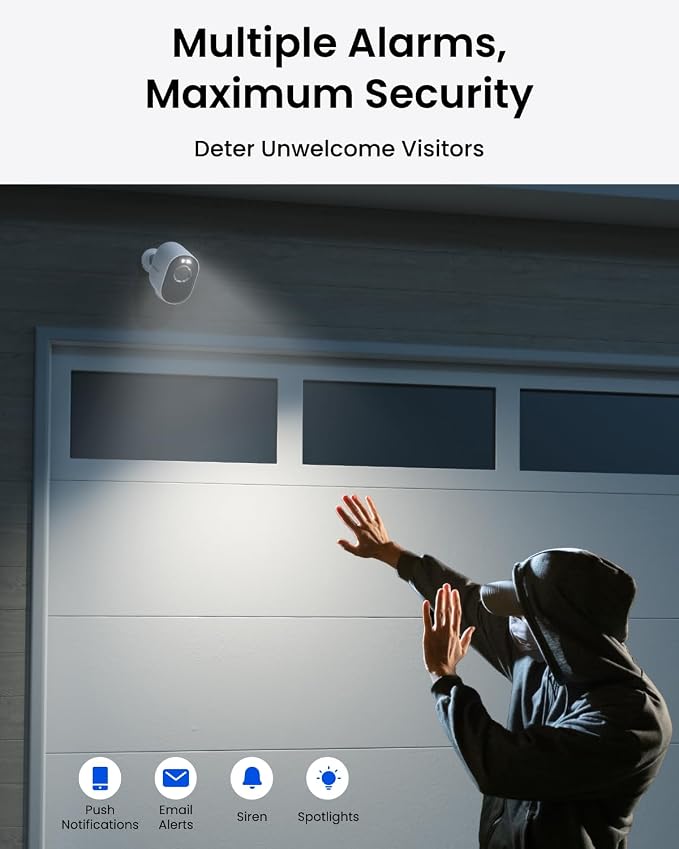 REOLINK 3K 5MP HD Security Camera System No Subscription 4 Pack | Up to 1TB Local Storage, 2.4/5 GHz WiFi, Solar/Battery Powered, Smart Detection, Motion Spotlight, No Monthly Fee - Image 7
