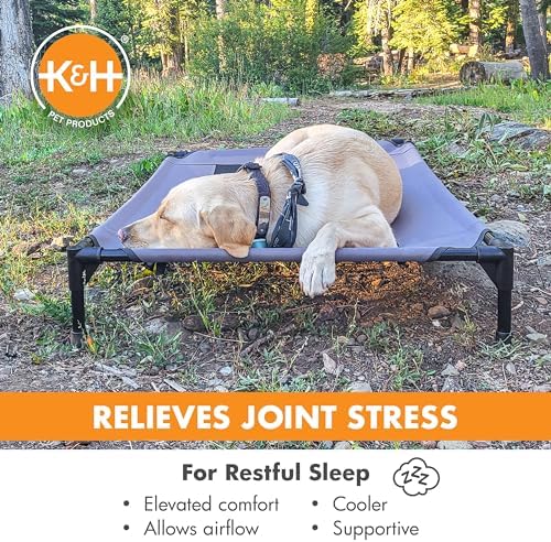 K&H Outdoor Elevated Dog Bed for Medium & Large Pets, Gray, Large 42x30in - Image 5