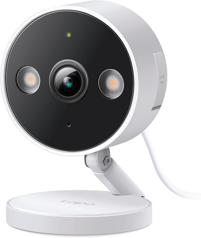 Tapo 2K+ Indoor/Outdoor Wired Security Camera - 2024 PCMag Editors' Choice, Person/Pet/Vehicle Detection, Baby Monitoring, Color Night Vision, Subscription-Free Local Storage or Optional Cloud, C120 by Unknown