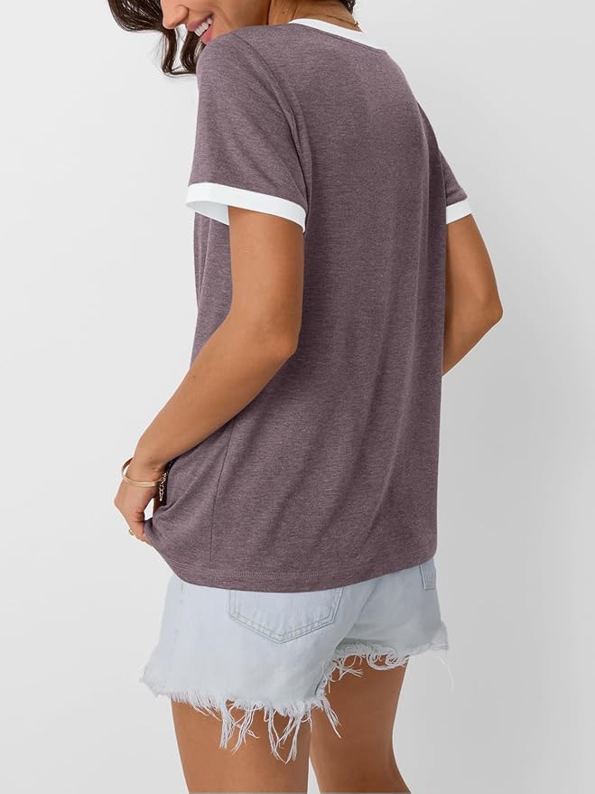 AUTOMET Womens Short Sleeve T-Shirts Summer Tops Casual Soft Tunic V Neck Basic Workout Clothes Spring Fashion Outfits 2026 - Image 3