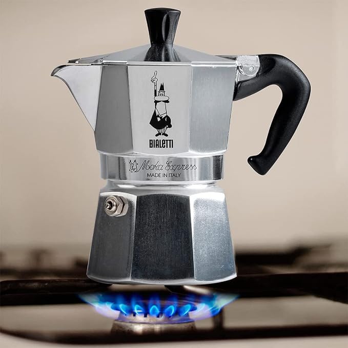 Bialetti - Moka Express: Iconic Stovetop Espresso Maker, Makes Real Italian Coffee, Moka Pot 1 Cup (2 Oz - 60 Ml), Aluminium, Silver - Image 7