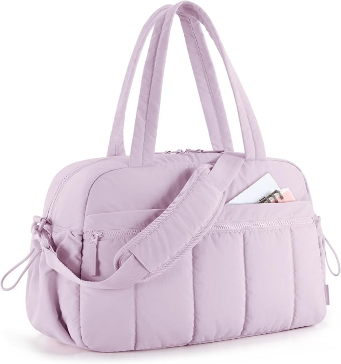 BAGSMART Duffle Bag for Travel, Gym Bag for Women, Weekender Carry on Bag | PVC Wet Pocket, Airline Approved Personal Carry-on Size, Fits Under-seat, One Bag for Gym, Travel, Hospital, Overnight by BAGSMART
