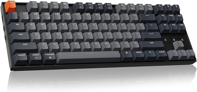 Keychron K8 Tenkeyless Wireless Mechanical Keyboard for Mac, White Backlight, Bluetooth, Multitasking, Type-C Wired Gaming Keyboard for Windows with Brown Switch by Keychron