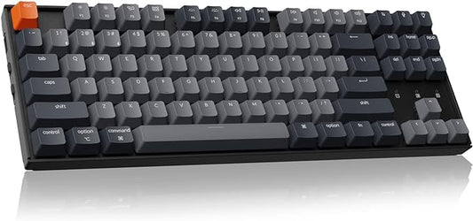 Keychron K8 Tenkeyless Wireless Mechanical Keyboard for Mac, White Backlight, Bluetooth, Multitasking, Type-C Wired Gaming Keyboard for Windows with Brown Switch by Keychron