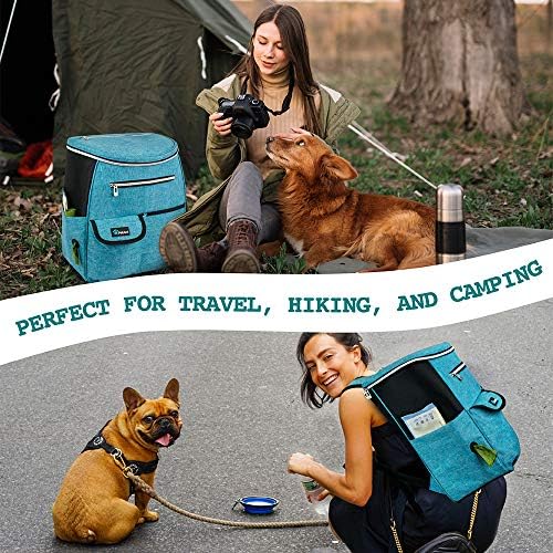 PetAmi Dog Travel Backpack 27L Airline Approved Pet Supplies Bag, Teal Blue - Image 6
