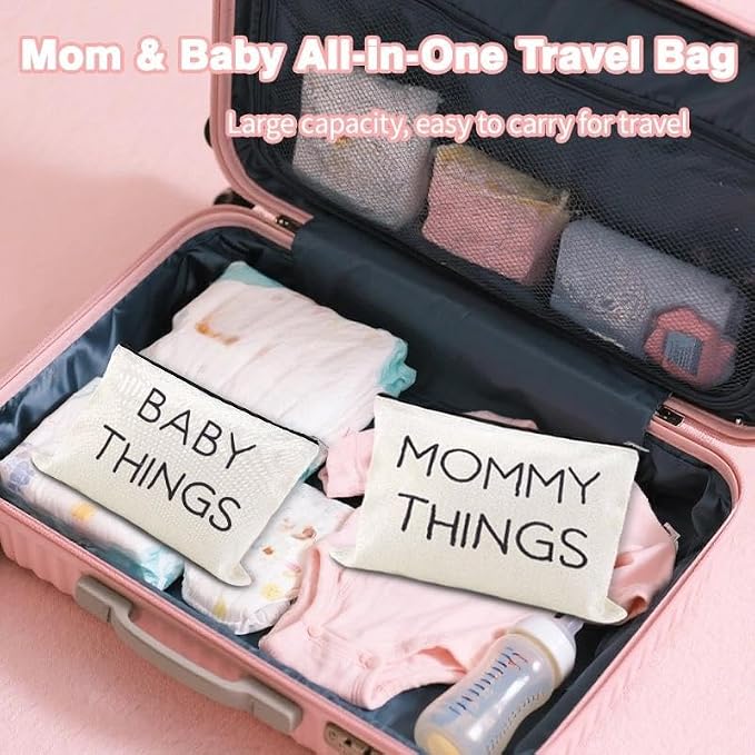 Mommy Things Baby Things Pouch Bags Stuff for Mom After Having a Baby Bag Gift New Mother Gifts After Giving Birth Pregnancy Essentials for Expecting Mom Gift Bag Mommy to Be Postpartum Mama Pouch - Image 5