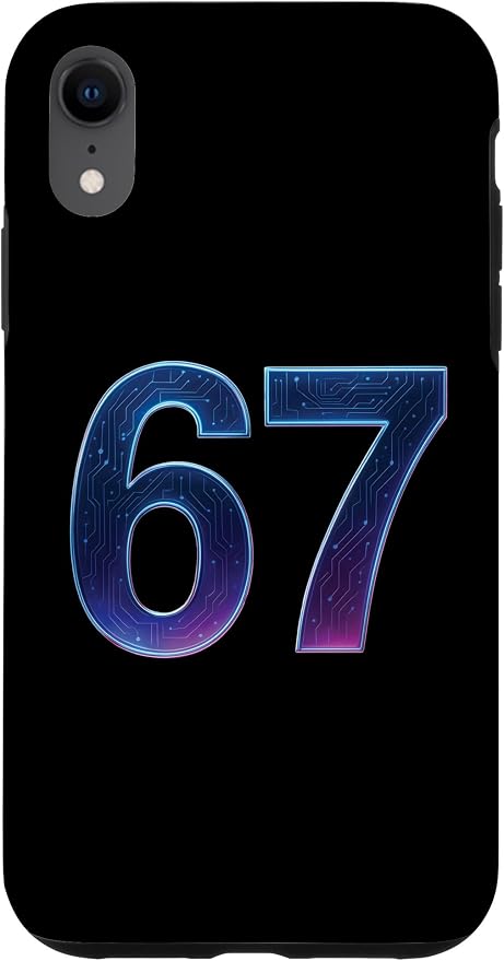 67 Meme Ai Quantum Number 67th Six Seven Tech Digital Future Case for iPhone XR by Unknown