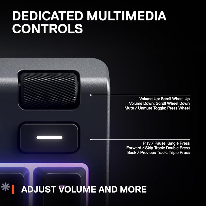 SteelSeries Apex 3 RGB Gaming Keyboard – 10-Zone RGB Illumination – IP32 Water Resistant – Premium Magnetic Wrist Rest (Whisper Quiet Gaming Switch) - Image 6