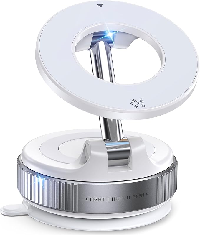 Jononser Magnetic Car Phone Mount, Compact Foldable Phone Holder with Strong Nano Adhesive & N52 Magnet, 360° Adjustable Dashboard/Windshield Mount for iPhone 17/16/15/14/13/12 & MagSafe Devices by Unknown