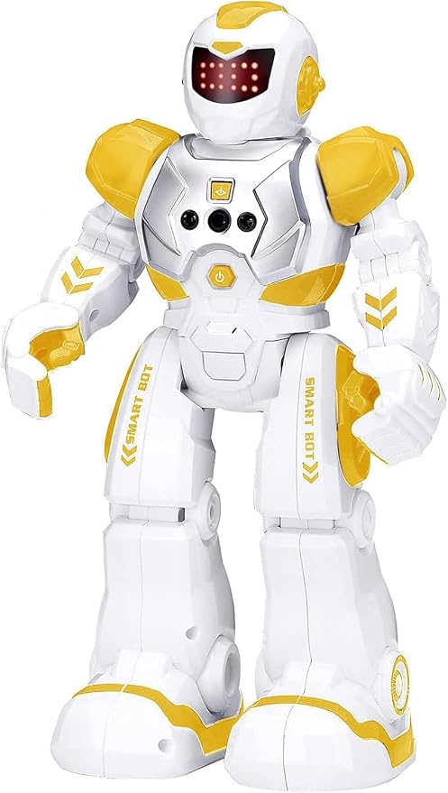 KingsDragon Robots Toy for Kids, RC Gesture Sensing Toy, Interactive Walking Singing Dancing Robot Birthday Presents for Boys Girls Age 6 7 8 9 Years Old,Yellow by KingsDragon