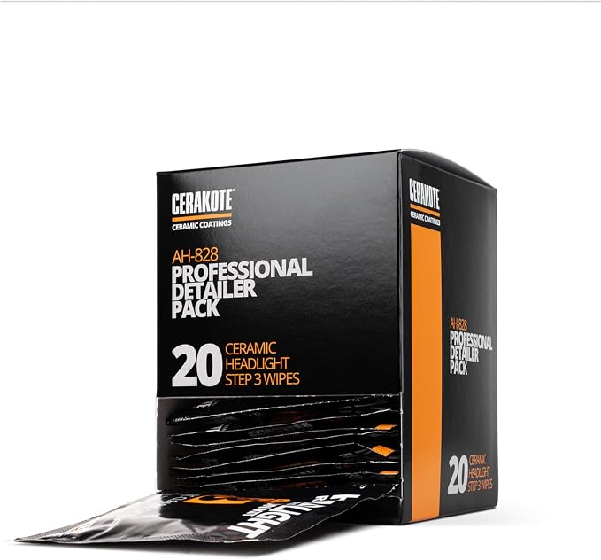 CERAKOTE® Ceramic Headlight Restoration Professional Detailer Pack (20 Ceramic Wipes) - Brings Headlights Back to Like New Condition - Step 3 Only - Image 2