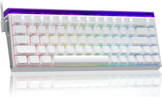 AULA Hero 68 HE 60% Gaming Keyboard Wired, Hall Effect Magnetic Switch Keyboard with Adjustable Actuation, Fast Trigger Mode, 8K Hz Polling Rate, 0.125ms Latency,Side Printed PBT Keycaps, RGB Backlit by AULA