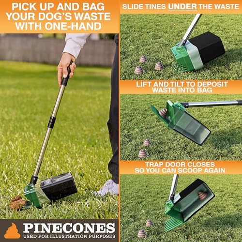 Neater Pet Brands Lift N' Bag Dog Pooper Scooper with 31" Pole, 15 Bags - Image 2