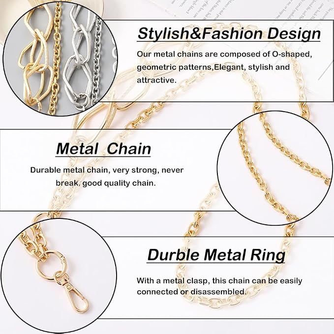 Phone Crossbody Lanyard Strap, Durable Metal Cell Chain, Universal Lanyard With Tether Tab, Detachable Strap Compatible With Most Phone Bags and Purses - Image 3