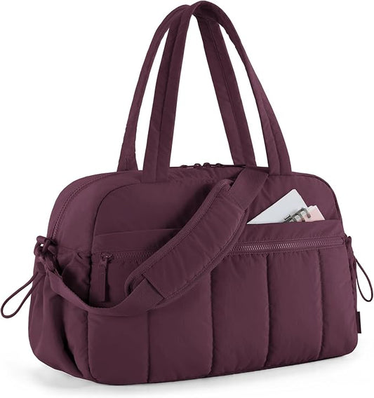 BAGSMART Duffle Bag for Travel, Gym Bag for Women, Weekender Carry on Bag | PVC Wet Pocket, Airline Approved Personal Carry-on Size, Fits Under-seat, One Bag for Gym, Travel, Hospital, Overnight by BAGSMART