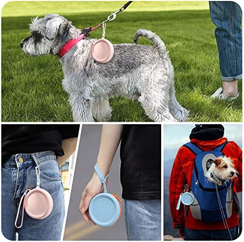 Silicone Dog Treat Pouch Small Bag,2PCS Pet Walking Bag for Dog and Cat,Pocket Size,Easy to Clean,Odorless,Zipper Design,Moisture-proof,Travel Walking Bag,Portable Training Bag. (Sky Blue&Light Pink) - Image 6