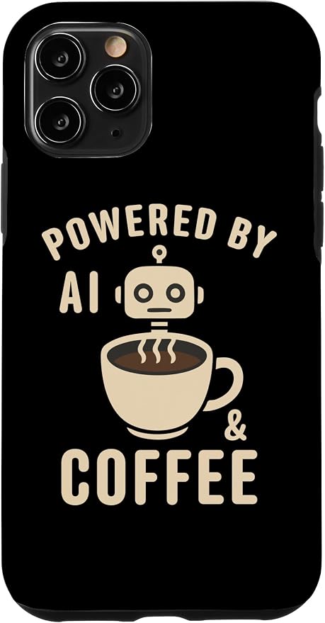 Powered by AI and Coffee Robot Case for iPhone 11 Pro by Unknown