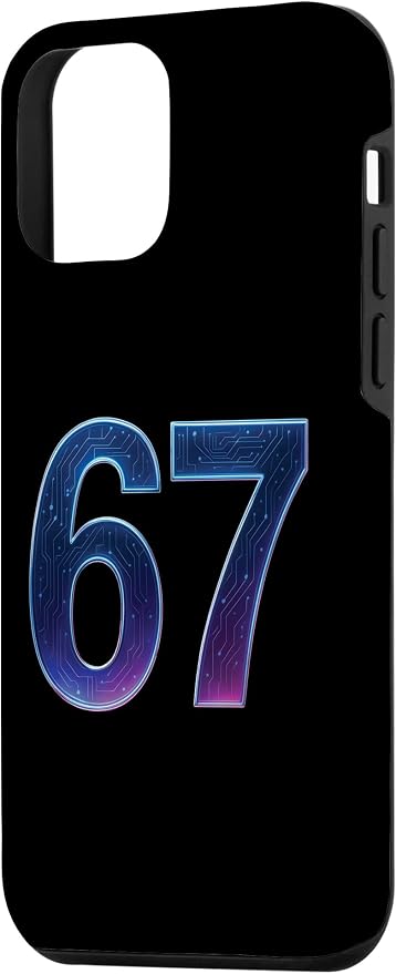 67 Meme Ai Quantum Number 67th Six Seven Tech Digital Future Case for iPhone 12 mini - Image 2