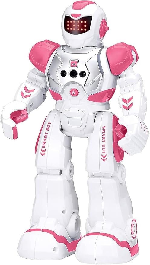 KingsDragon Robots Toy for Kids, RC Gesture Sensing Toy, Interactive Walking Singing Dancing Robot Birthday Presents for Boys Girls Age 6 7 8 9 Years Old,Pink by KingsDragon