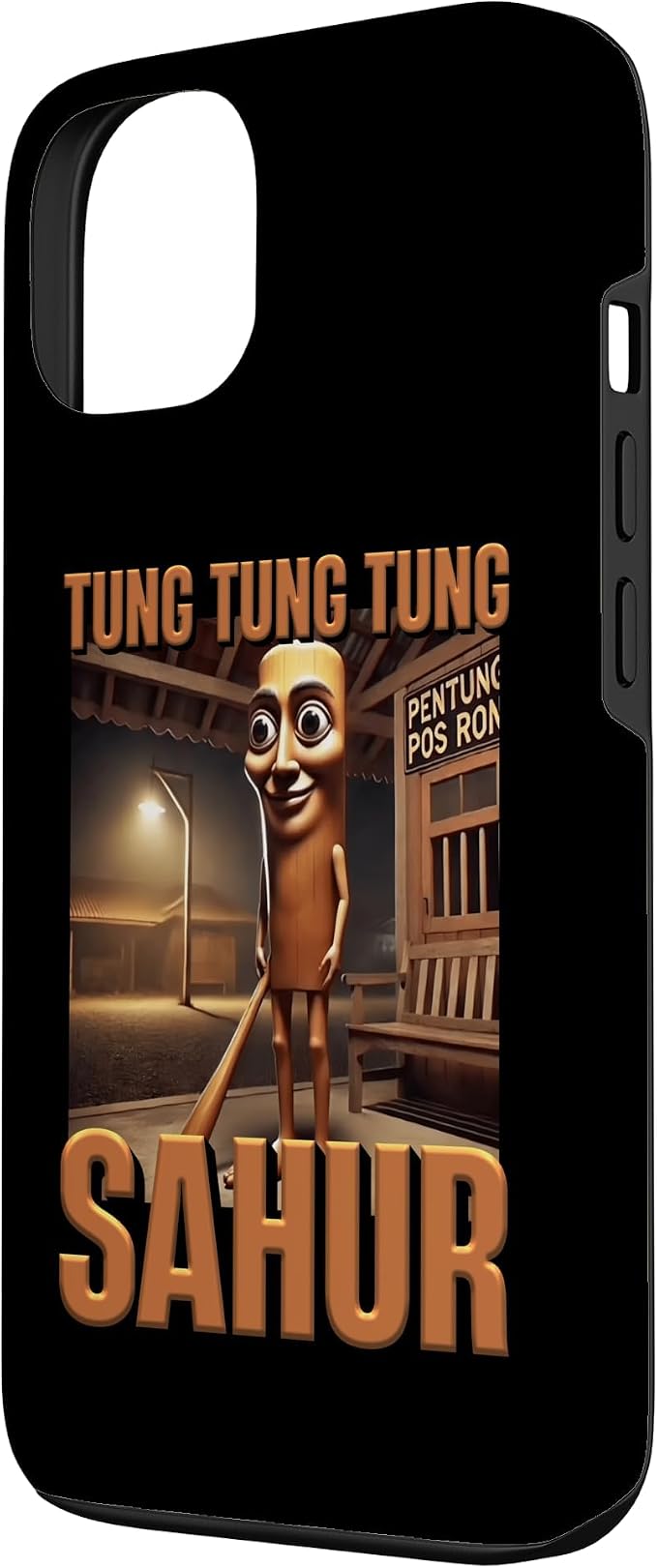 Internet Hilarious Meme AI Character Tung Tung Tung Sahur Case for iPhone 13 - Image 2