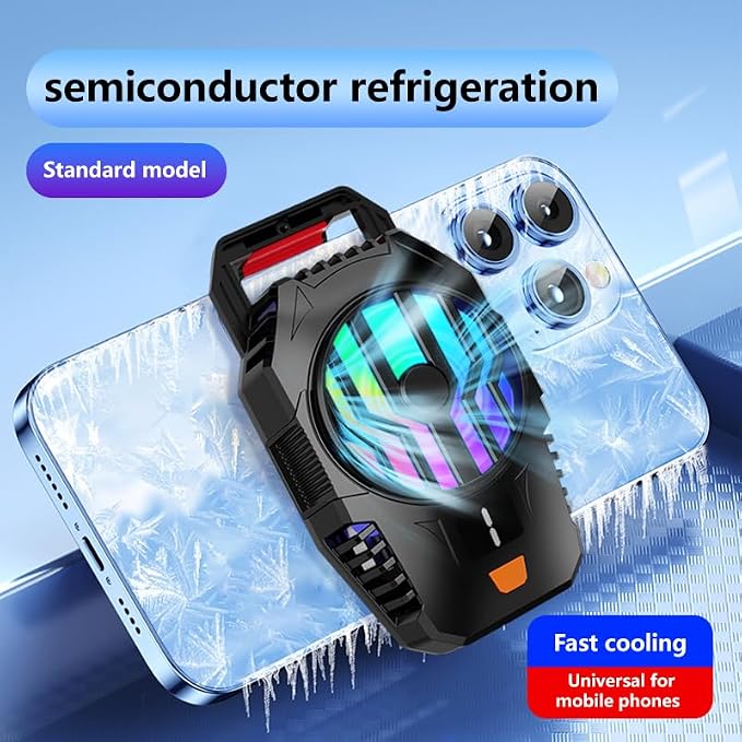 Portable Slim Phone Cooling Pad, USB Low Noise Phone Cooler Mat for iPhone Android Samsung, Non-Slip Heat Dissipation Pad for Gaming Travel Car Desk Video Calls - Image 6