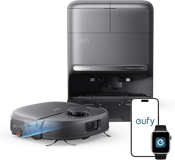 eufy C28 Robot Vacuum and Mop Combo, 15,000 Pa, HydroJet Roller Mop | Upgraded from X10 Pro, Zero-Tangle for Pet Hair, Auto Mop Washing&Drying, Self-Emptying&Refilling 2026 New by Unknown