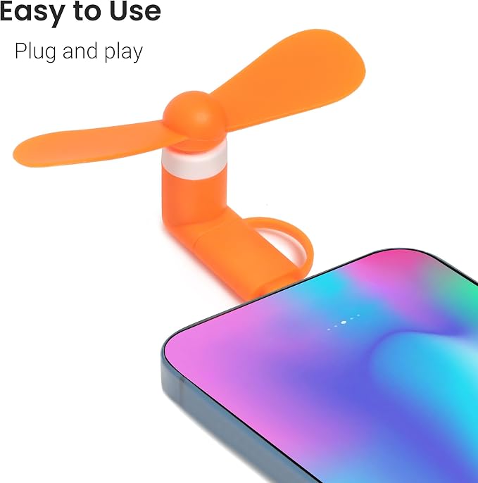 Phone Fan 24 Pack, 2-in-1 Portable Mini Cell Phone Fan Compatible for iPhone, iPad, Android Smartphone, Tablet - Colorful and Powerful Cell Phone Summer Accessories - Image 6