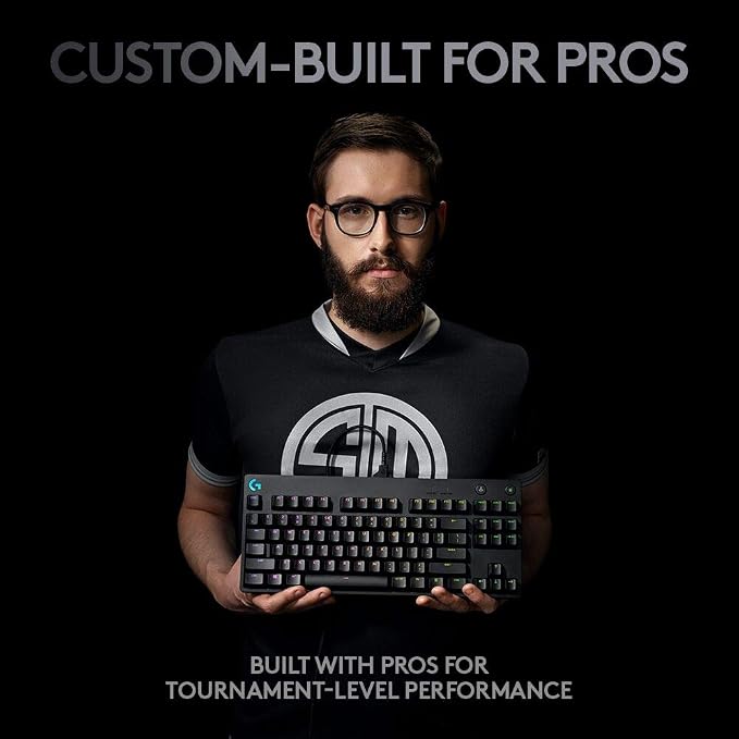 Logitech G PRO Mechanical TKL Tenkeyless Gaming Keyboard (Clicky) - Black | Ultra portable, detachable Micro USB cable, 16.8 million color Lightsync backlit keys - Image 2