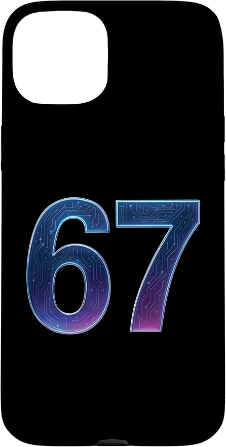 67 Meme Ai Quantum Number 67th Six Seven Tech Digital Future Case for iPhone 15 Plus by Unknown