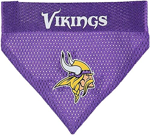 Pets First NFL DOG BANDANA - MINNESOTA VIKINGS REVERSIBLE PET BANDANA. 2 Sided Sports Bandana with a PREMIUM Embroidery TEAM LOGO, Large/X-Large. - 2 Sizes & 32 NFL Teams available by PETSFIRST