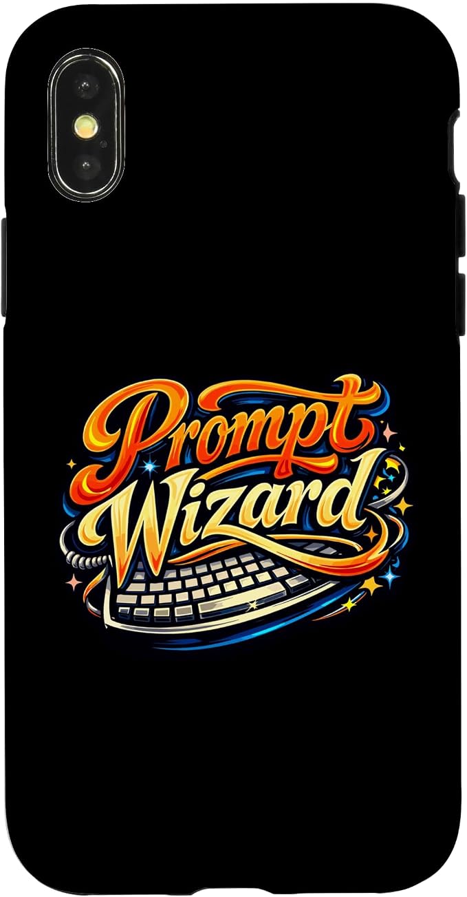 Prompt Wizard AI Retro Keyboard Case for iPhone X/XS by Unknown