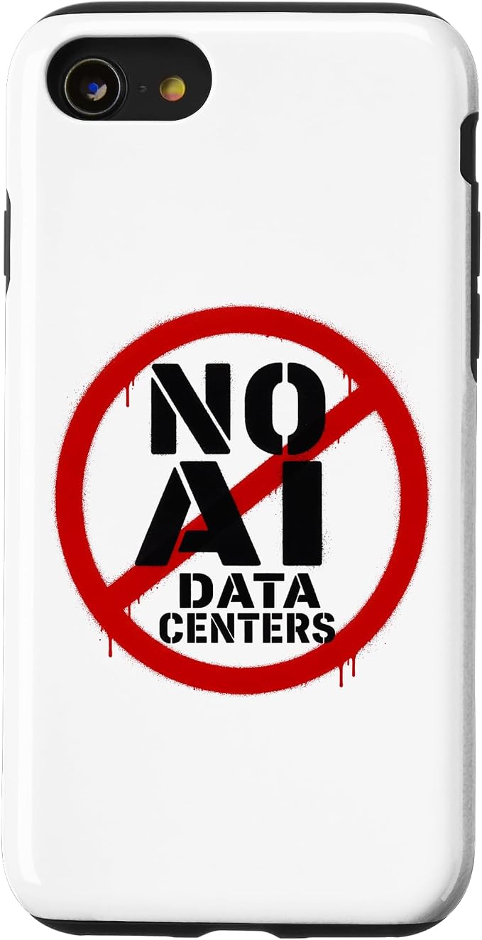 No AI Data Centers – Simple Minimal Spray Paint Style Text Case for iPhone SE (2020) / 7/8 by Unknown