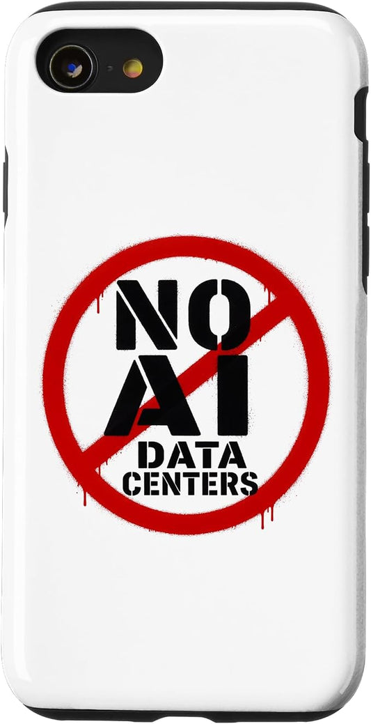 No AI Data Centers – Simple Minimal Spray Paint Style Text Case for iPhone SE (2020) / 7/8 by Unknown