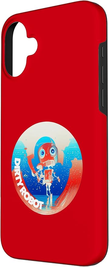 Dirty Robot my computer friend brand AI computing code cobot Case for iPhone 16 Plus - Image 2