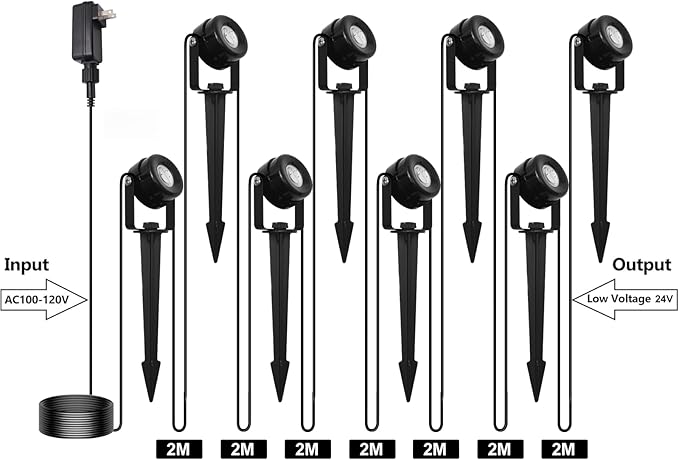 HISTAR Low Voltage Landscape Lighting with Bluetooth App Control & Remote, Outdoor Spot Lights for Fence Tree Pathway Lawn Decor, IP65 Waterproof All-in-One Permanent Outdoor Lights (8pack-RGBW) - Image 5
