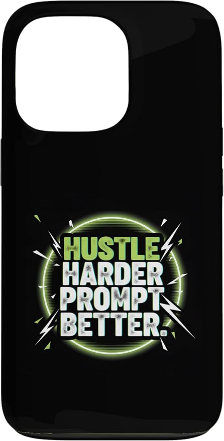 Hustle Harder Prompt Better AI Artificial Intelligence Case for iPhone 13 Pro by Unknown