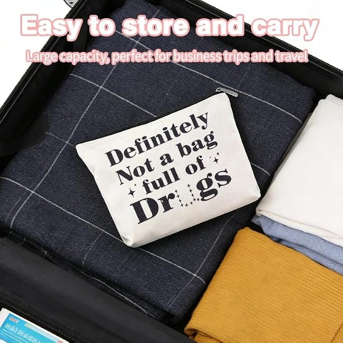 Drug Pouch Bag for Travel Small Medicine Pill Storage Bag Funny Emergency Pouch Medical Assistant Survival Bags Medication Bags for Camp Pharmacist Nurse Doctor Gifts Ideas for Women Men Med Pouches - Image 5