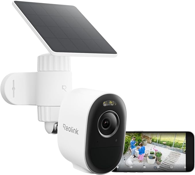 REOLINK Security Cameras Outdoor Wireless WiFi, Argus 3 Pro+Solar Panel with 5MP Color Night Vision, 2.4G/5Ghz WiFi, Non-Stop Solar Powered, Human/Vehicle Detection, Home Hub Compatible by Unknown