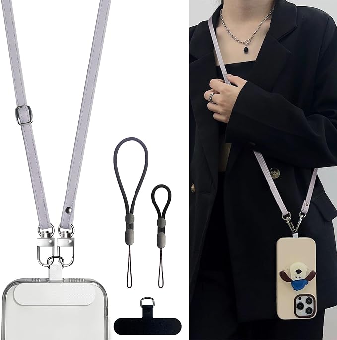 BFSD·DM Phone Crossbody Strap, Universal Crossbody Patch Phone Lanyards,Phone Lanyards for Around The Neck,Phone Strap,Compatible with Most Smartphones(Purple) by BFSD%C2%B7DMHealthyLifestyle