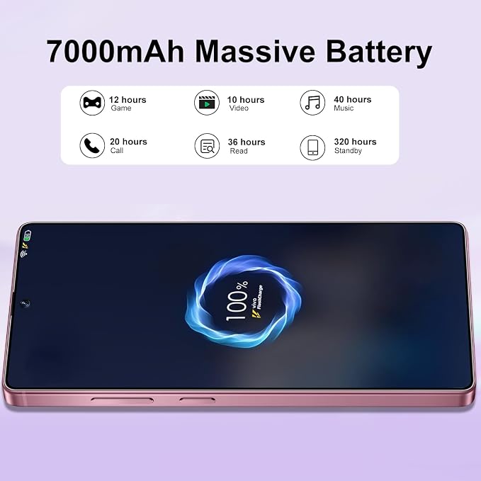 S26 Ultra 5G Unlocked Smartphone,16GB+512GB Cell Phone for Android 15, 6.99" Unlocked Cell Phone, 7000mAh, 68MP+108MP Dual Camera/Dual SIM/Fingerprint Lock/Face，Rose Gold - Image 3